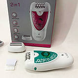 Жіночий акумуляторний депілятор VGR, Епілятор бритва для ніг, Депілятор для волосся TA-12, фото 8