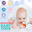 Розвиваючий набір яскравих брязкалець 5 звіряток для немовляти від 0+ гризунок прорізувач концентрація уваги, фото 3
