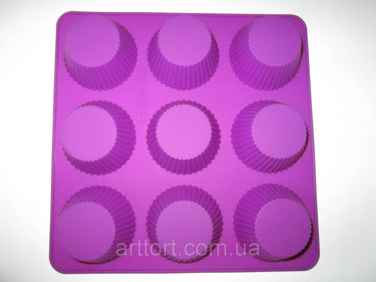 Силіконова форма для випікання кексів, кошик 9 шт., фото 1