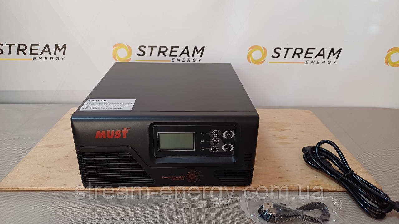 ДБЖ 1000Вт-12В Must EP20-R1000W (струм заряду 30А, правильна синусоїда), фото 1