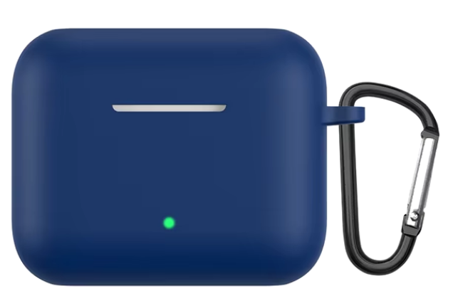 Силіконовий чохол із карабіном для Honor Choice Earbuds X2 / синій