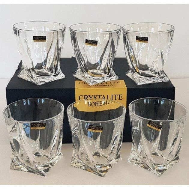 Набір стаканів для віскі Bohemia Quadro 340 мл 6 шт b2k936-99A44/340/6, фото 1