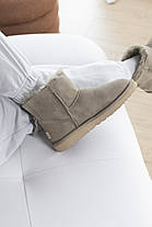 Зимові Жіночі Черевики UGG Classic Mini Zip Dark Beige / УГГ Класік Міні Зіп Темно Бежеві, фото 4