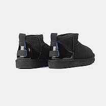 Зимові Жіночі Черевики UGG Classic Ultra Mini Black Metallic / УГГ Класік Ультра Міні Металік Чорні, фото 6