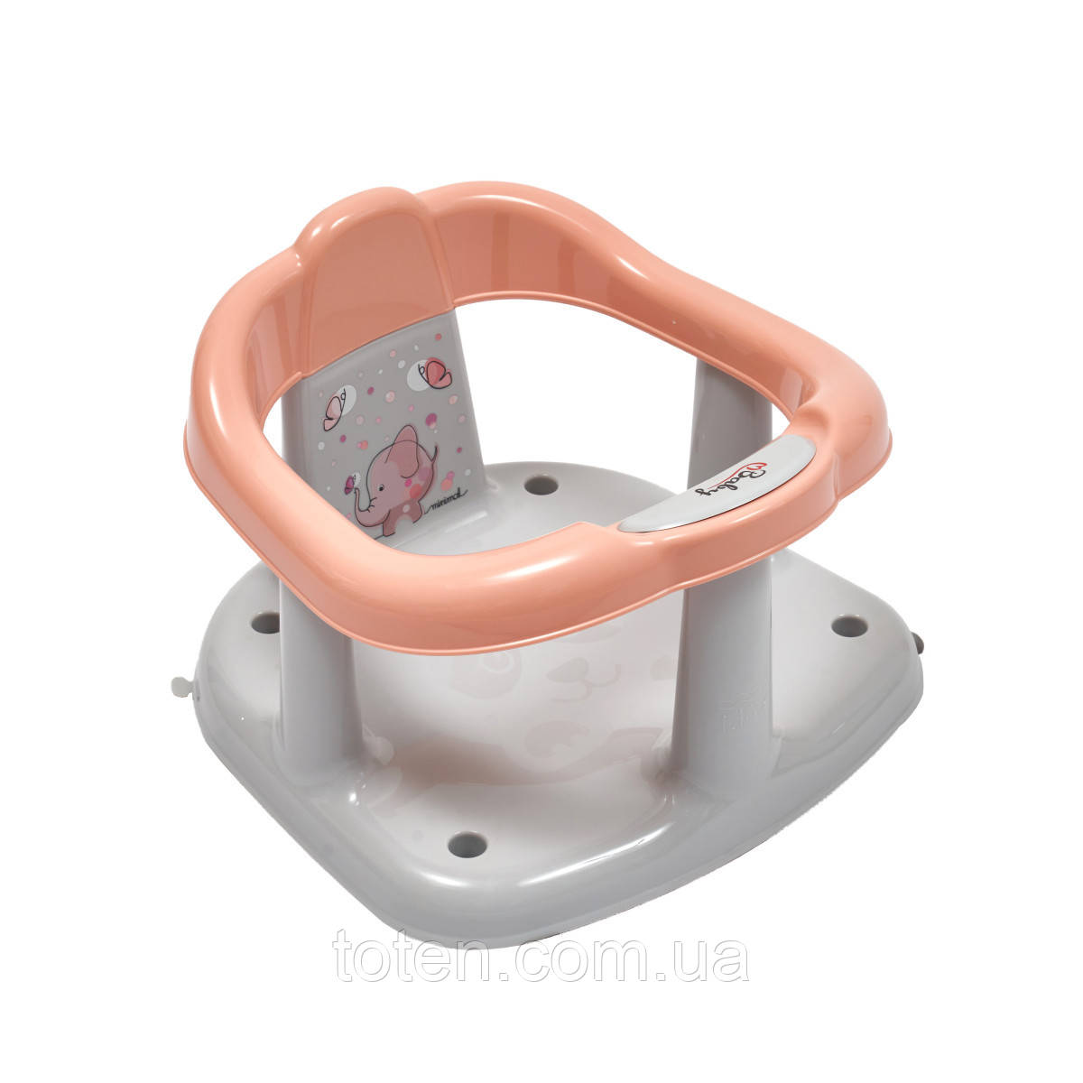 Стільчик крісло для купання дитини на присосках Maltex Minimal, Elephant, рожевий, фото 1