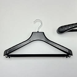 Плічка для одягу W-PLp38F з оксамитовою перекладиною, довжина 380 мм