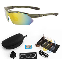 Окуляри тактичні спортивні Oakley олива без лого