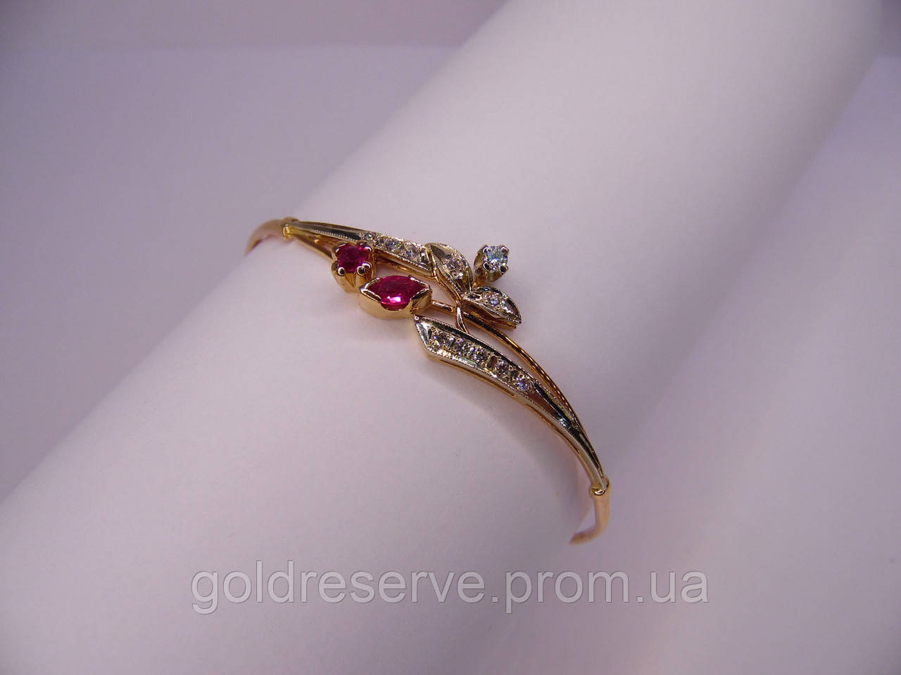 Золотий браслет із діамантами. Вага 8,69 грам. Розмір 17 см., фото 1