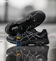 Чоловічі зимові термо кросівки Asics Gel kahana 8 Black Асікс Гель Кахана 8 чорні шкіра єврозима, фото 3