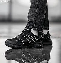 Чоловічі зимові термо кросівки Asics Gel kahana 8 Black Асікс Гель Кахана 8 чорні шкіра єврозима, фото 4