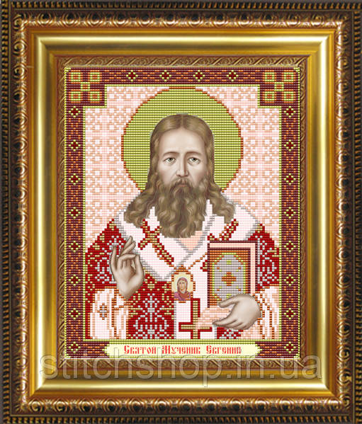 VIA4087 Святий Мученик Євген. ArtSolo. Схема на тканині для вишивання бісером