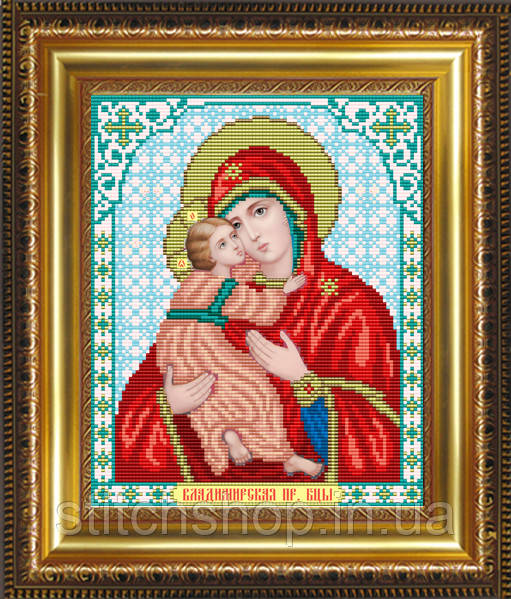 VIA4205 Пресвята Богородіца Володимирська. ArtSolo. Схема на тканині для вишивання бісером