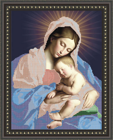 VKA3007 Мадона з немовлям. ArtSolo. Схема на тканині для вишивання бісером