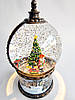 Музичний новорічний ліхтарик снігова куля з Санта Клаусом 18х11 см, фото 6