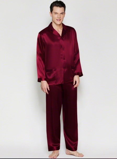 шелковая мужская  пижама
