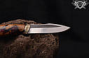 Ніж ручної роботи «Переможець» 120х26х4мм з нержавіючої сталі та руків'ям з гібриду, фото 2