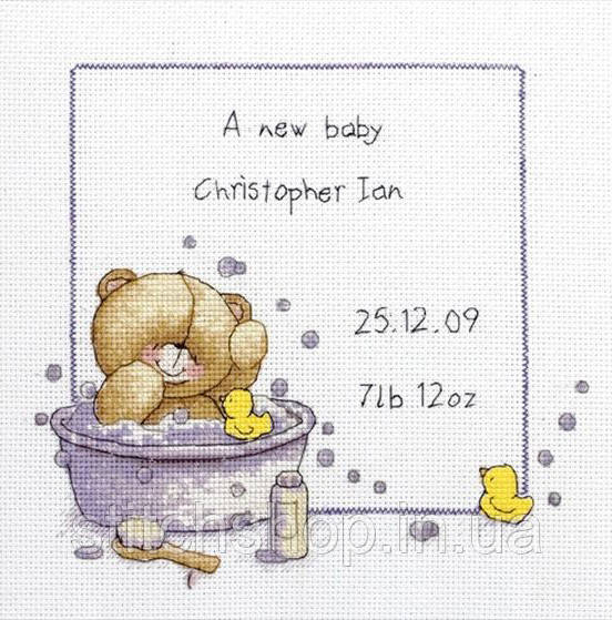 FRC96 "Час купається (Bath Time Birth Sampler)" ANCHOR. Набір для вишивання нитками