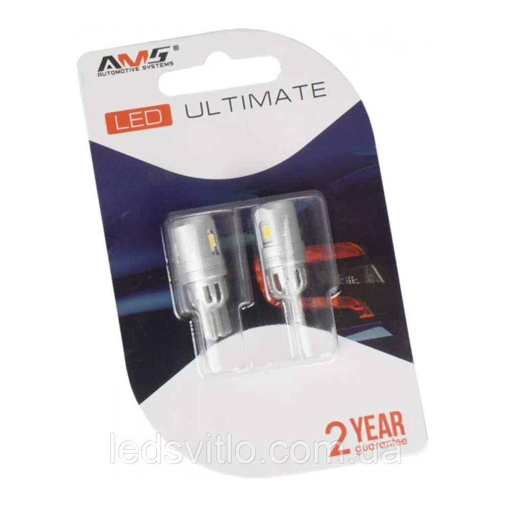 LED лампа автомобільна AMS Ultimate U5 T10 (W5W) 12V 5smd 5500K Canbus (Комплект 2шт)