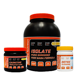 Набір з сироваткового ізоляту Pure Shredded Isolat, Карнітину та детоксу
