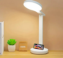 Настільна лампа акумуляторна з підставкою для телефону USB BL 3201