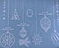Наклейки новорічні для вікон Гірлянда Сніжинки Бурульки Сніг кульки на ниточках Happy Pocket глянець Білий, фото 8