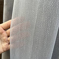 Готовий тюль на тасьмі 300на270см Тканина бамбук із люрексом Колір світло сірий