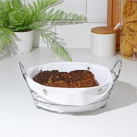 Кошик для хліба 28 х 20 х 8 см Сільвер овал Empire EM-4352