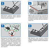 Капельник відлив алюмінієвий MAXI під підлогову плитку для відкритого балкона тераси довжина 2 метри чорний матовий RAL9005, фото 9