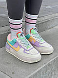Жіночі зимові кросівки Найк Nike Air Force 1 Low Shadow Pale Ivory (міх) ALL07105, фото 8