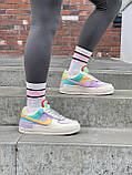 Жіночі зимові кросівки Найк Nike Air Force 1 Low Shadow Pale Ivory (міх) ALL07105, фото 10