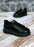 Жіночі кросівки Alexander McQueen Black Winter (хутро), фото 6