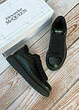 Жіночі кросівки Alexander McQueen Black Winter (хутро), фото 7