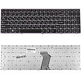 Клавіатура для ноутбука LENOVO (Y570) rus, black, purple frame, фото 3