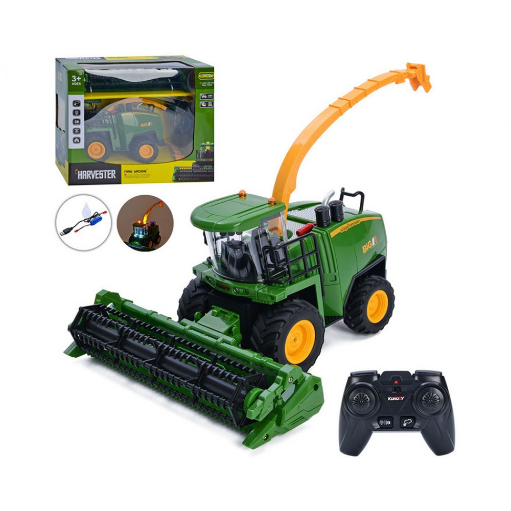 Комбайн на радіокеруванні 6605 з парою, світлом та звуком у коробці