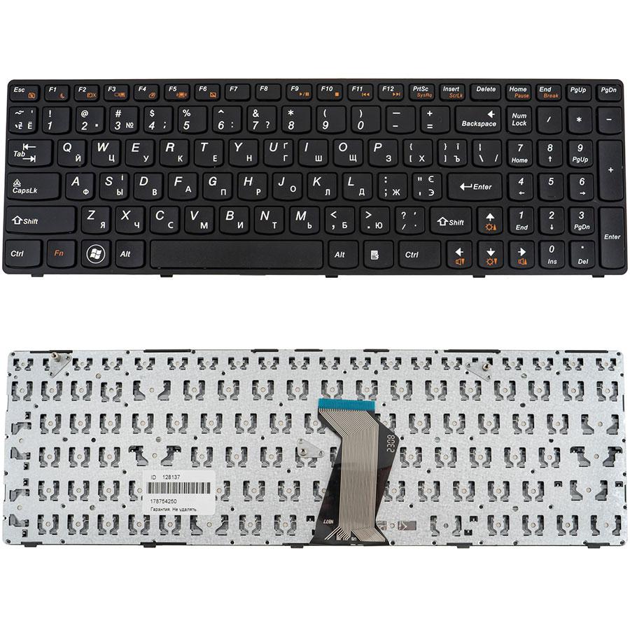 Клавіатура для ноутбука LENOVO (G580, G585, N580, N585, Z580, Z585) ukr, black, black frame