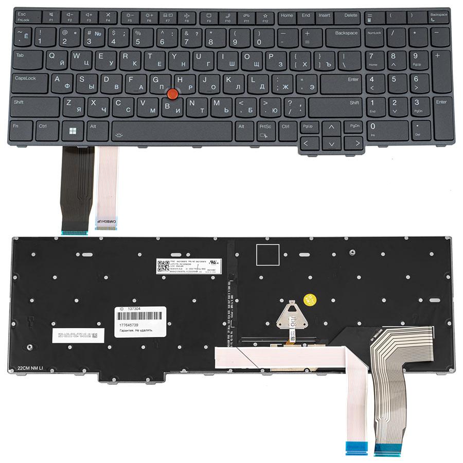 Клавіатура для ноутбука Lenovo (ThinkPad: L15 Gen 4) rus, storm gray, підсвічування клавіш
