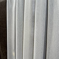 Готовий тюль на тасьмі 300на270см Тканина бамбук із люрексом Колір світло бежевий