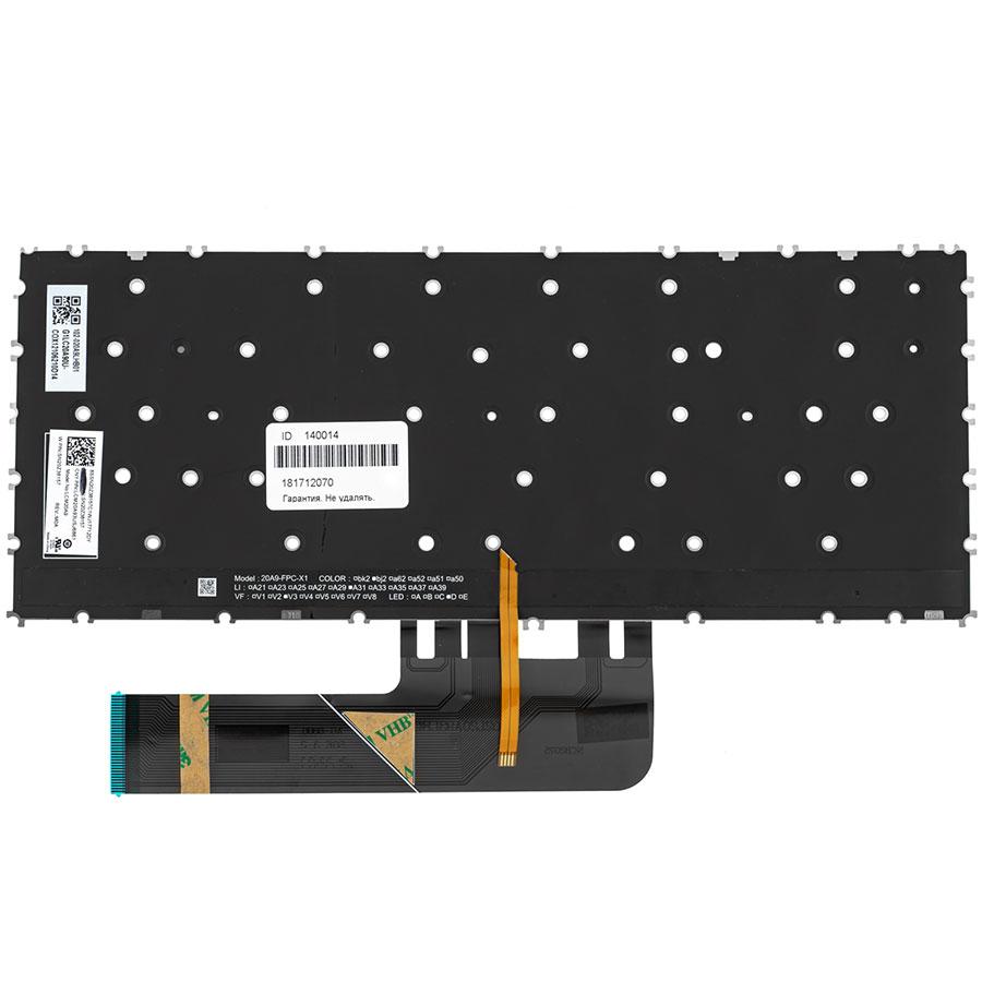 Клавіатура для ноутбука LENOVO (ThinkBook: 13s, 14s) rus, black, без кадру, підсвічування клавіш