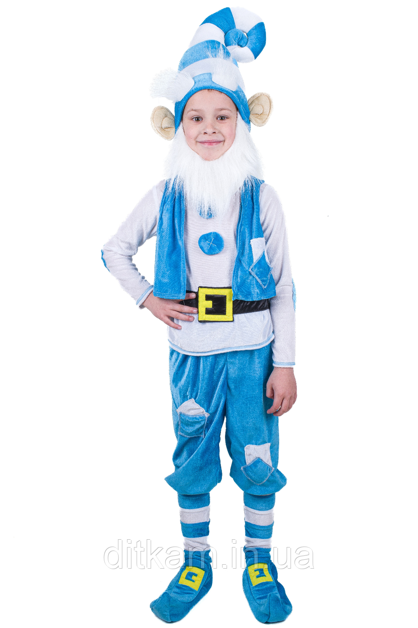Карнавальний костюм Гном No3 (блакитний), фото 1