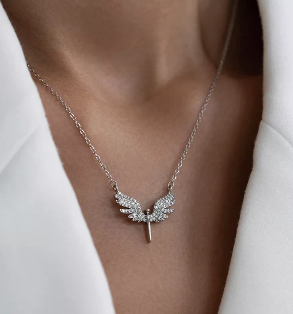Ланцюжок підвіска Крила Ангела в стилі Тіффані на шию стиль y2k kpop Fashion Jewerly