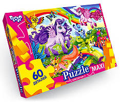 Пазли дитячі Maxi Єдиноріжка, 60 елементів Danko Toys (Mx60-09-12)