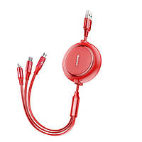 Кабель Baseus Golden Loop 3-in-1 USB to Micro / Lightning / Type-C 3.5A 1.2m CAMLT-JH