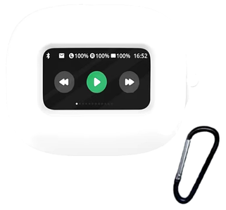 Силіконовий чохол із карабіном для JBL Live Flex 3 / білий