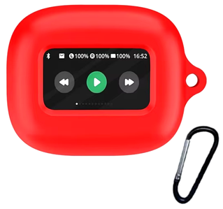 Силіконовий чохол із карабіном для JBL Live Flex 3 / червоний