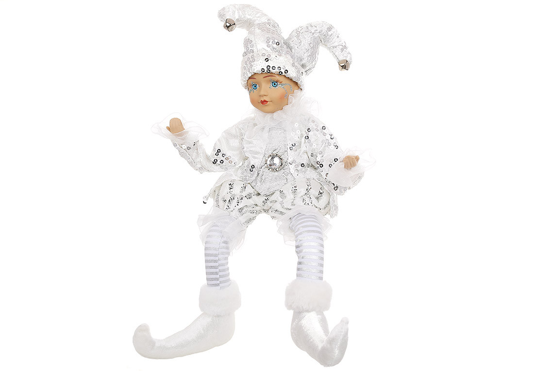 Новорічна музична іграшка Арлекін (з функцією руху голови), 40.6см