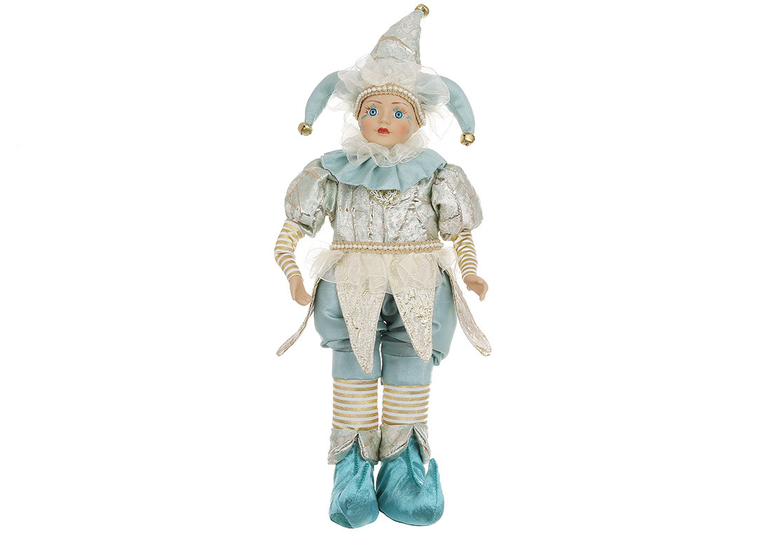 Новорічна музична іграшка Арлекін (з функцією руху голови), 45.7см