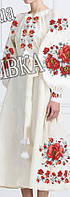 Заготовка для вишивки Сукня жіноча СЖ вк-38-1 з бічними вставками та поясом Модна Вишивка