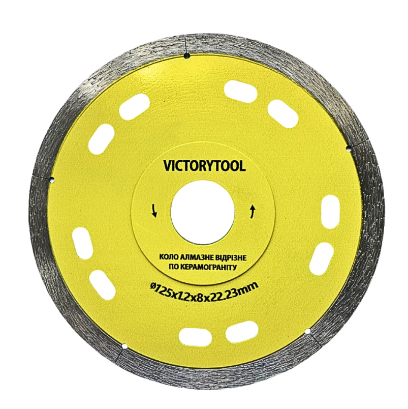 Алмазний диск VICTORYTOOL 125 мм 125х1,2х22,23 чистий різ (125200), фото 1