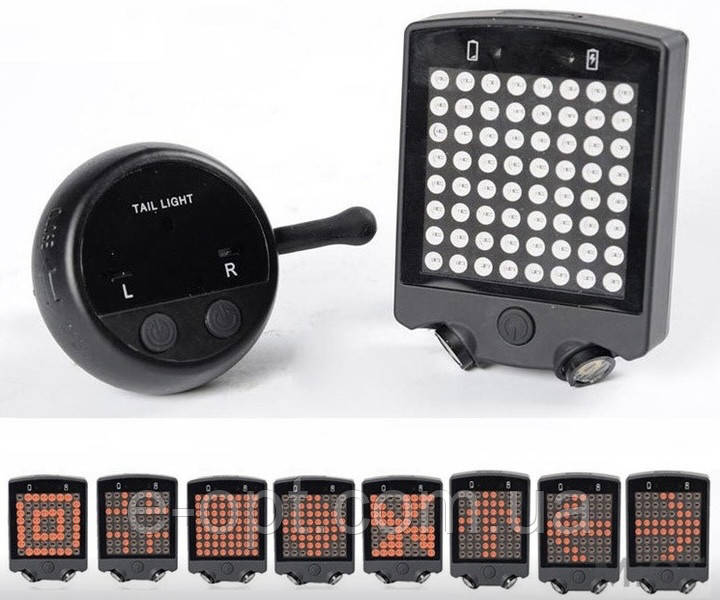 Поворот Квадрат LED бездротовий. Стоп. Стоп USB. Поворот USB