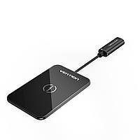 Бездротове зарядне пристрій Vention Wireless Charger 15W Ultra-thin Mirrored Surface Type 0.05M Black